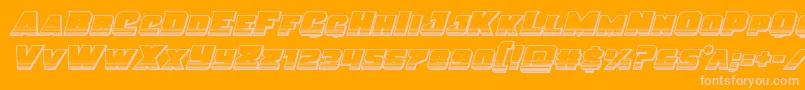 Шрифт Justicechrome – розовые шрифты на оранжевом фоне