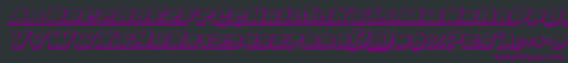Шрифт Justicechrome – фиолетовые шрифты на чёрном фоне