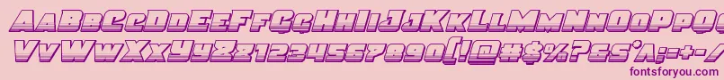Justicechrome Font – Purple Fonts on Pink Background