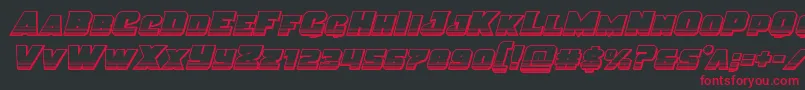 Justicechrome Font – Red Fonts on Black Background