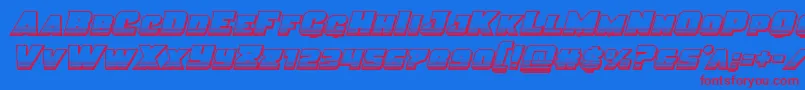 Police Justicechrome – polices rouges sur fond bleu