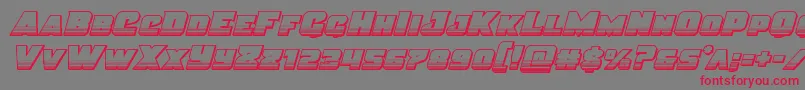 Justicechrome Font – Red Fonts on Gray Background