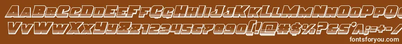 Justicechrome Font – White Fonts on Brown Background