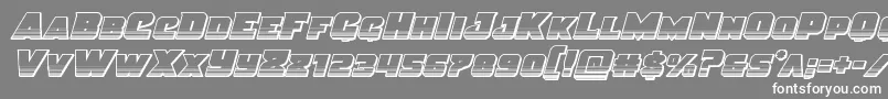 Шрифт Justicechrome – белые шрифты на сером фоне