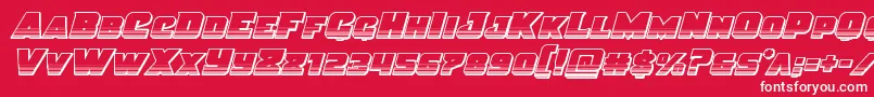 Justicechrome Font – White Fonts on Red Background