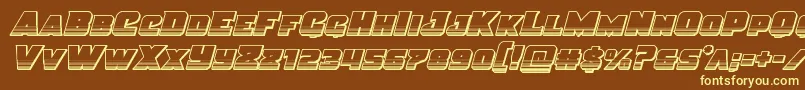 Justicechrome Font – Yellow Fonts on Brown Background
