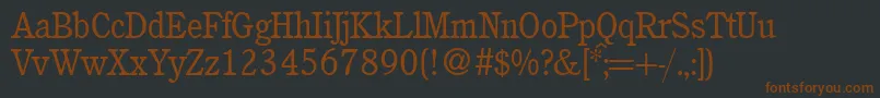 Шрифт C851RomanRegular – коричневые шрифты на чёрном фоне
