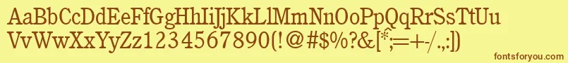 Lisätietoja C851RomanRegular-fontista C851RomanRegular-fontti – ruskeat fontit keltaisella taustalla
