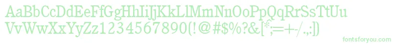 Police C851RomanRegular – polices vertes sur fond blanc