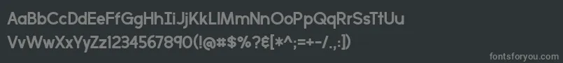 Fonte PerfectlyAmicable – fontes cinzas em um fundo preto