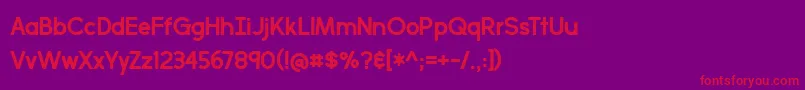 PerfectlyAmicable Font – Red Fonts on Purple Background