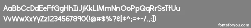 フォントPerfectlyAmicable – 灰色の背景に白い文字