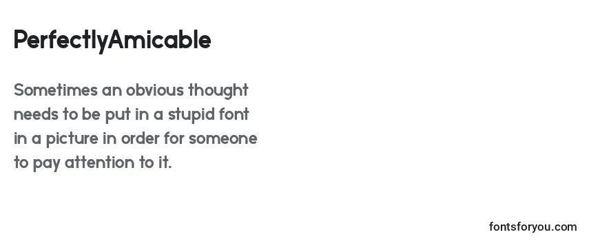PerfectlyAmicable Font