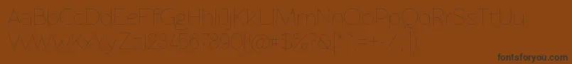 Rawengulkultralight Font – Black Fonts on Brown Background