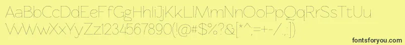 Rawengulkultralight Font – Black Fonts on Yellow Background