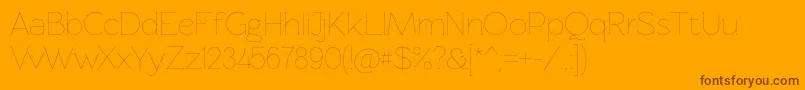 More about Rawengulkultralight Font Rawengulkultralight Font – Brown Fonts on Orange Background