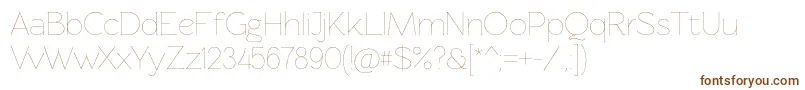 Rawengulkultralight Font – Brown Fonts on White Background