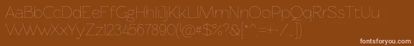 Rawengulkultralight Font – Pink Fonts on Brown Background