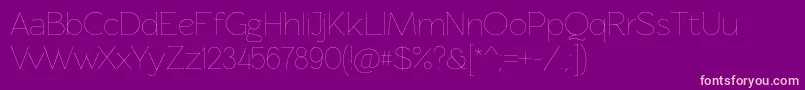 Rawengulkultralight Font – Pink Fonts on Purple Background