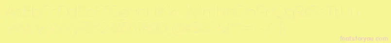 Rawengulkultralight-fontti – vaaleanpunaiset fontit keltaisella taustalla