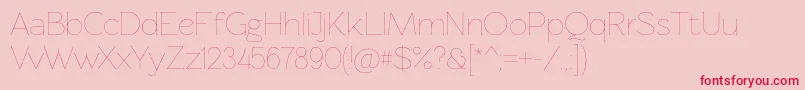 More about Rawengulkultralight Font Rawengulkultralight Font – Red Fonts on Pink Background