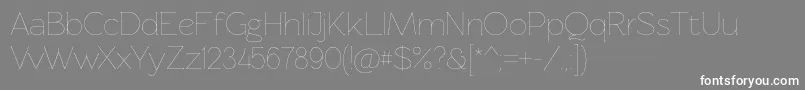 Rawengulkultralight Font – White Fonts on Gray Background