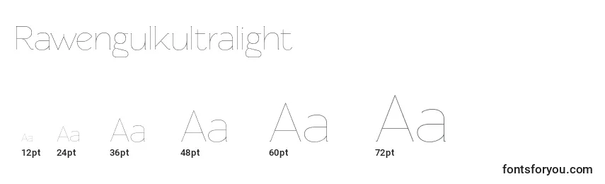 Rawengulkultralight (101814) Font Sizes