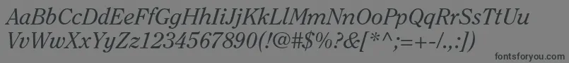 Шрифт ClearfacestdItalic – чёрные шрифты на сером фоне