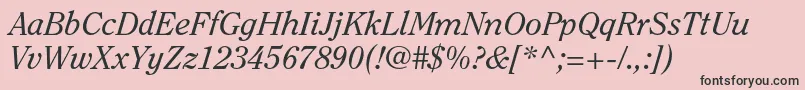 ClearfacestdItalic Font – Black Fonts on Pink Background