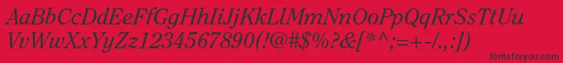 Шрифт ClearfacestdItalic – чёрные шрифты на красном фоне