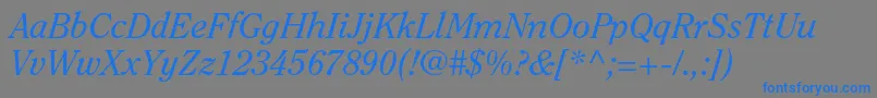 Шрифт ClearfacestdItalic – синие шрифты на сером фоне