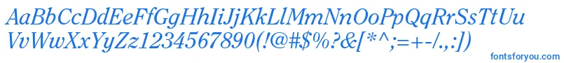 Шрифт ClearfacestdItalic – синие шрифты на белом фоне