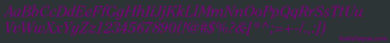 Шрифт ClearfacestdItalic – фиолетовые шрифты на чёрном фоне