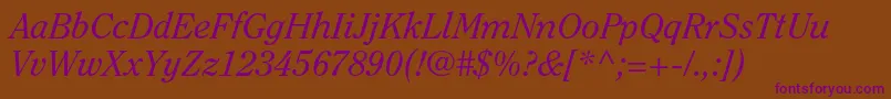 Шрифт ClearfacestdItalic – фиолетовые шрифты на коричневом фоне