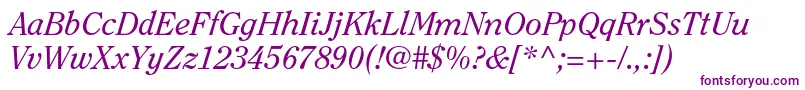 ClearfacestdItalic Font – Purple Fonts on White Background
