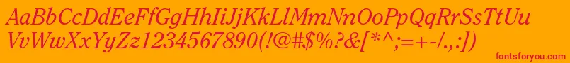 Шрифт ClearfacestdItalic – красные шрифты на оранжевом фоне