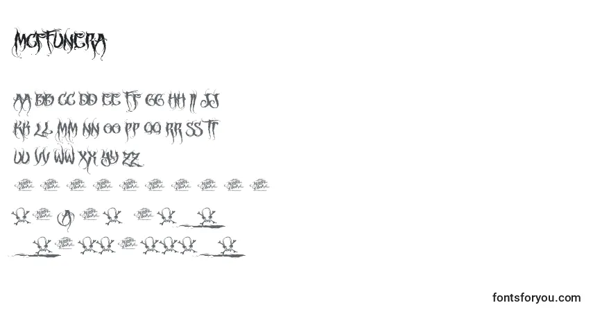Czcionka McfFunera – alfabet, cyfry, specjalne znaki