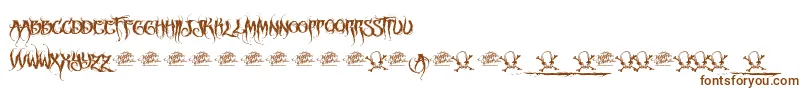 Шрифт McfFunera – коричневые шрифты на белом фоне