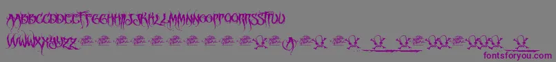 McfFunera-fontti – violetit fontit harmaalla taustalla