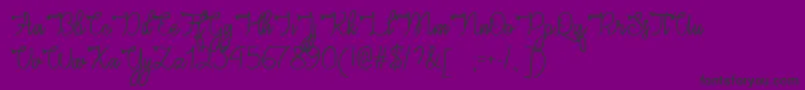 CongratsScriptTtf Font – Black Fonts on Purple Background