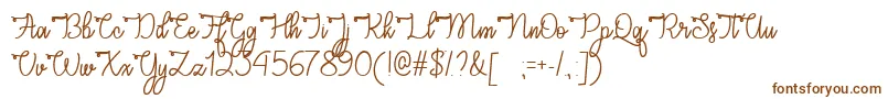 Шрифт CongratsScriptTtf – коричневые шрифты на белом фоне