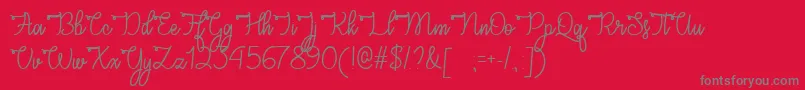 CongratsScriptTtf Font – Gray Fonts on Red Background