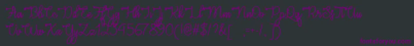Шрифт CongratsScriptTtf – фиолетовые шрифты на чёрном фоне