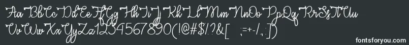 CongratsScriptTtf Font – White Fonts on Black Background