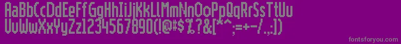 Motorolascreentype-Schriftart – Graue Schriften auf violettem Hintergrund