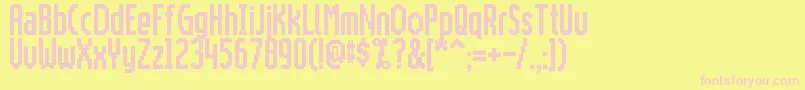 Motorolascreentype Font – Pink Fonts on Yellow Background