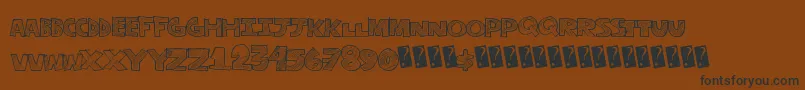 Stripefun Font – Black Fonts on Brown Background