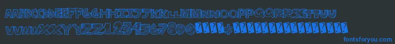 Stripefun Font – Blue Fonts on Black Background