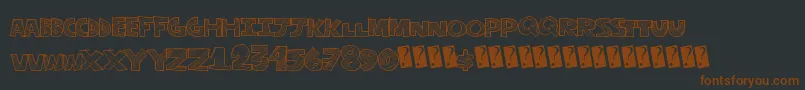 Stripefun Font – Brown Fonts on Black Background