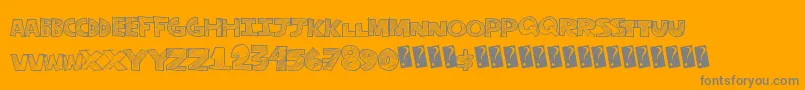 Stripefun Font – Gray Fonts on Orange Background